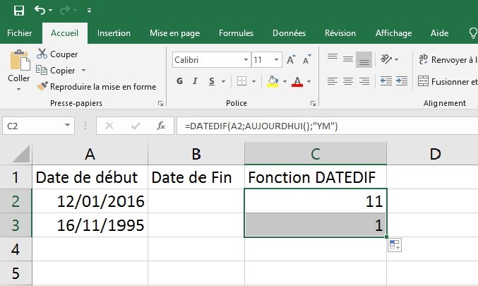 Excel différence entre deux dates/heures — MANAGEMENT FINANCIER