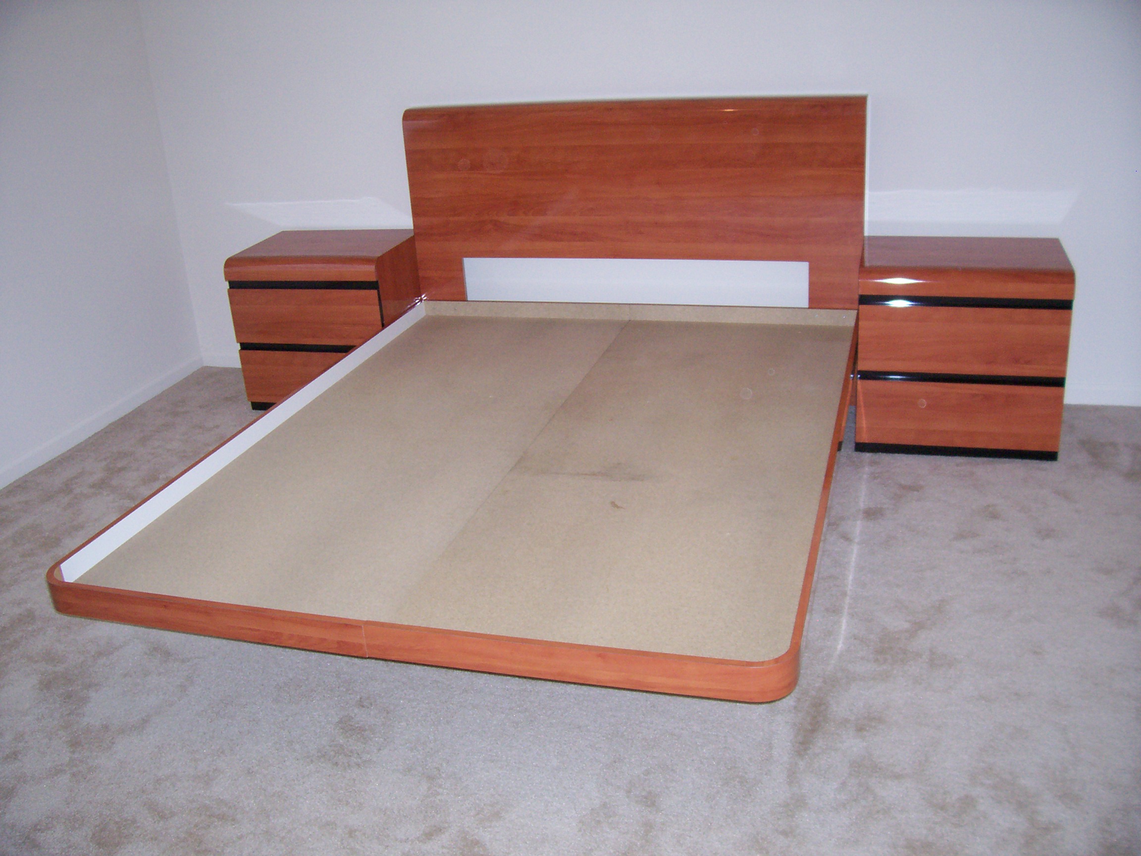 formica master bedroom, mica plathform bed, formica plathform beds