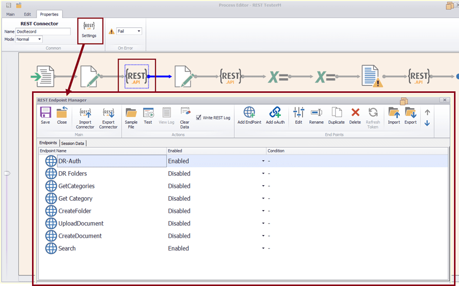 Using the REST Endpoint Manager
