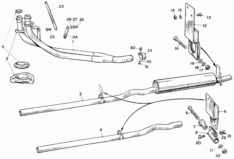 EXHAUST SYSTEM, Twin Cam