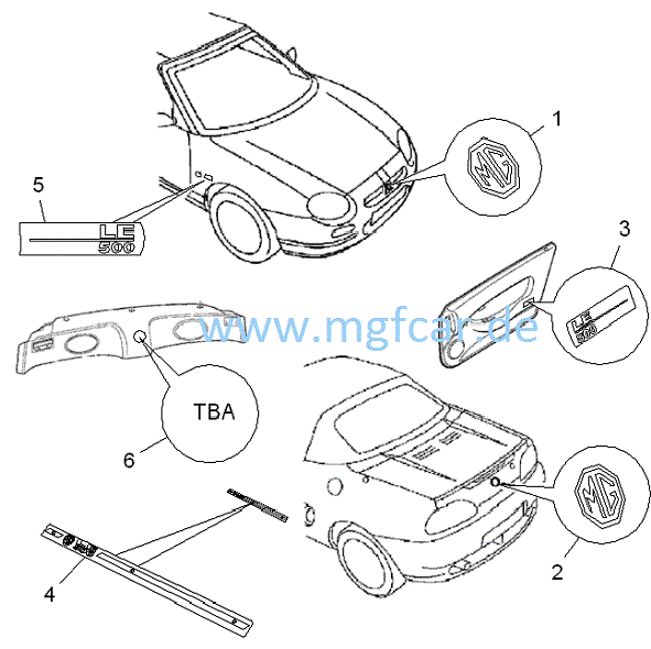 MGF and MG TF parts Catalogue