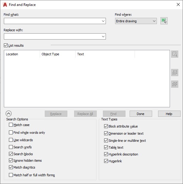 AutoCAD Find and Replace Micrographics