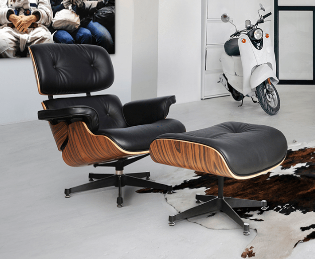 Chaise Longue EAMES preta MGL Iluminação