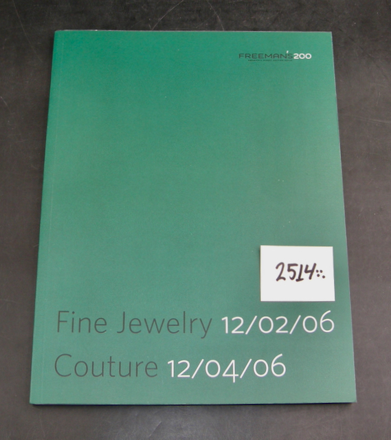 2514 Freeman's Auction, Catalog, 2006, Fine Jewelry, Couture Mark C