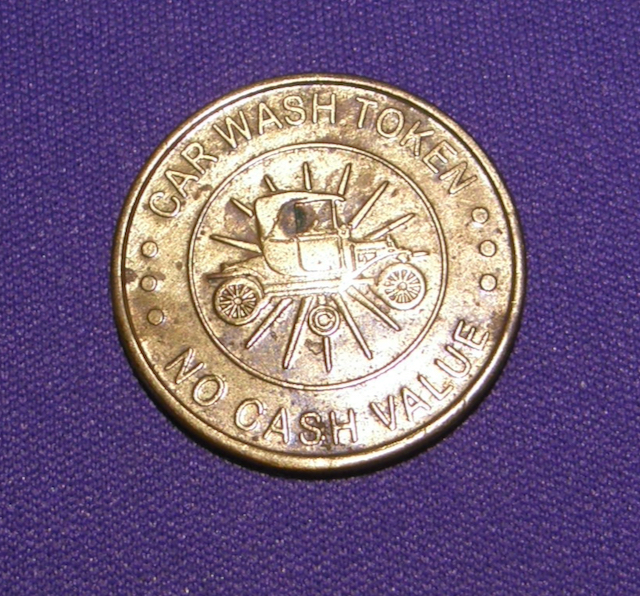 2555 Token, Car Wash Token, No Cash Value, Rob's Car Wash, Value