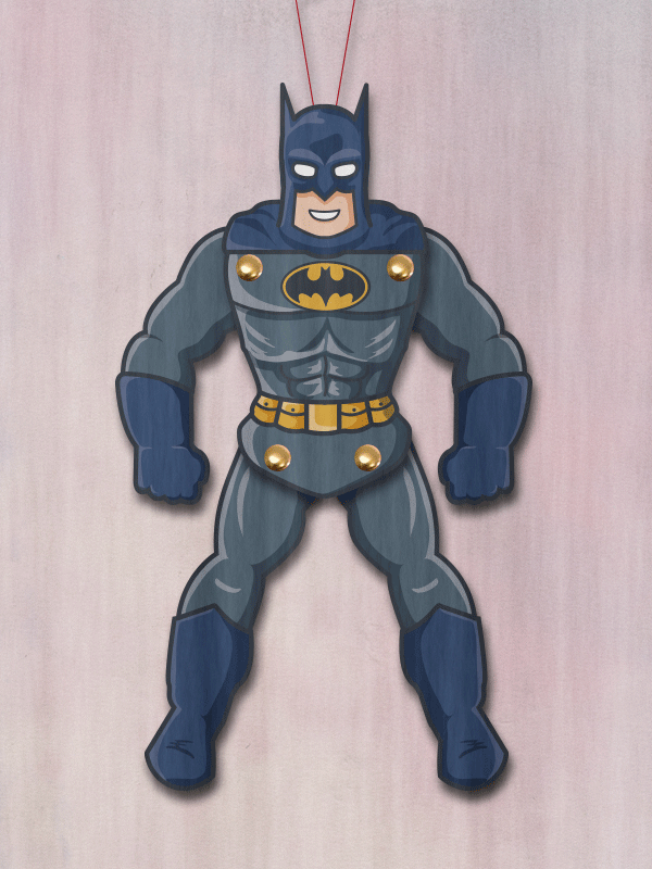 Batman goes Jumping Jack M. Gulin Papercrafts Prints and More