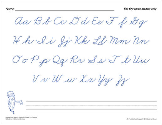 Teaching Cursive Book