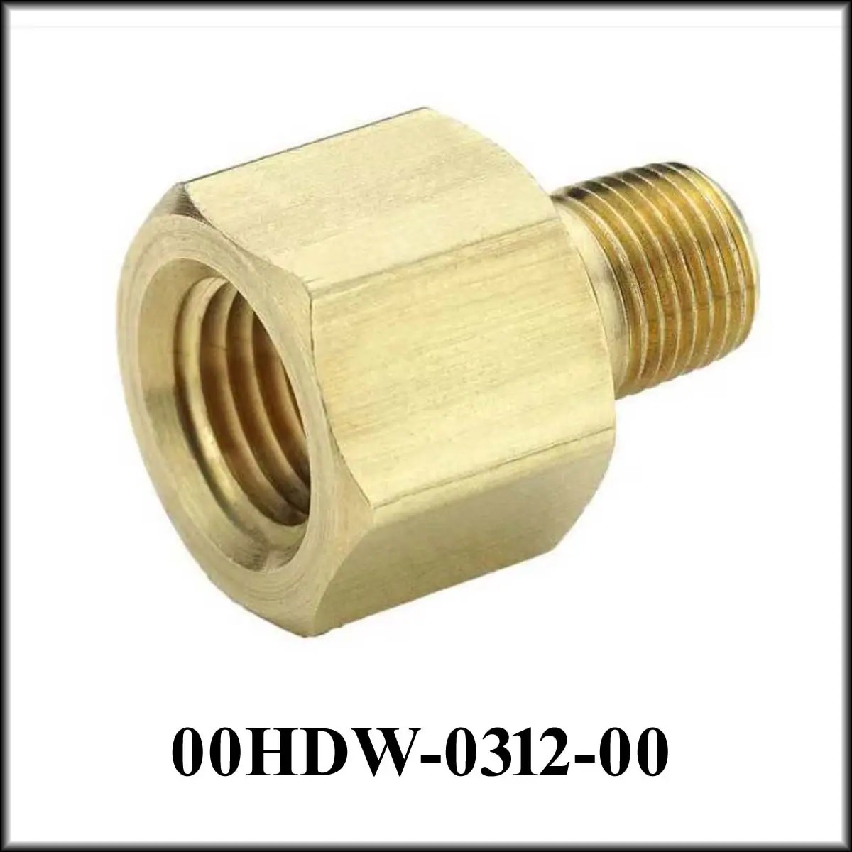Adapter 1/4 NPT-F to 1/8 NPT-M, Brass - MHOxygen