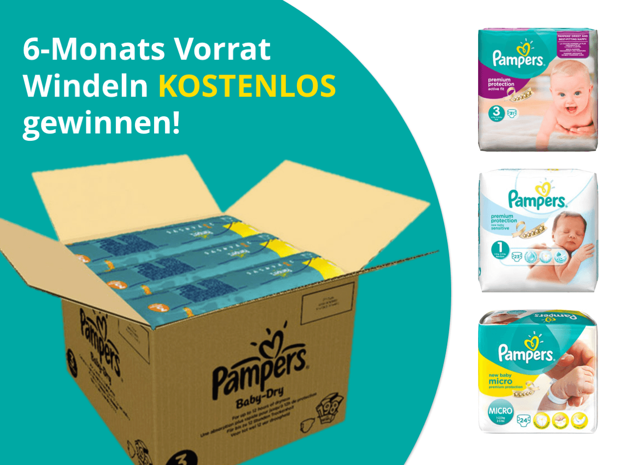 Jetzt 6 MonatsVorrat Windeln gewinnen!
