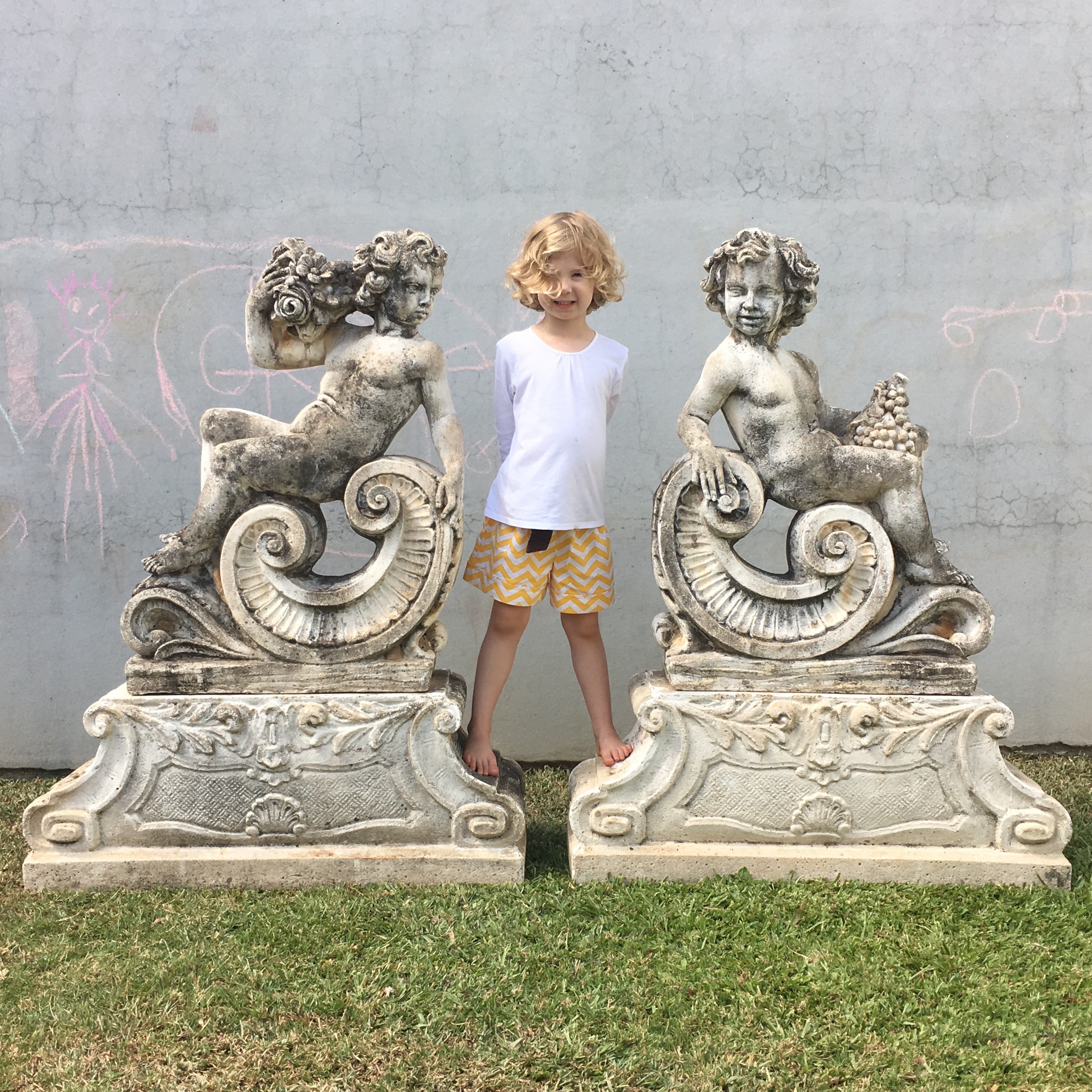 SOLD Vintage French Garden Statues Michael Allen Antiques