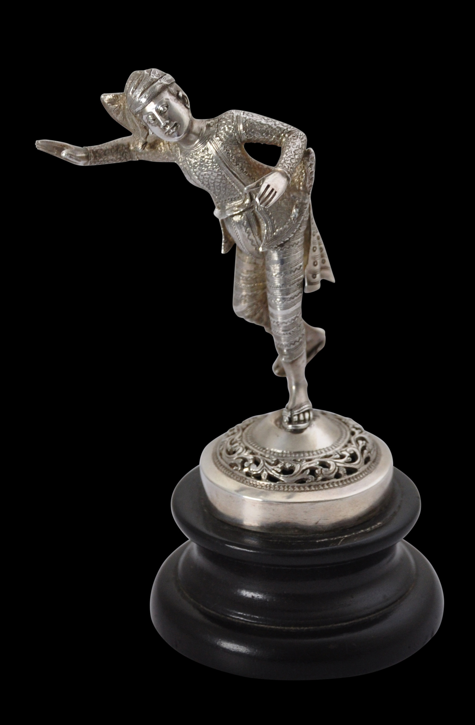 Small Cast Silver Figure of a Dancer Michael Backman Ltd