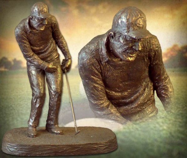 Putter Bronzetone RETIRED Sculptures by Michael Garman Museum