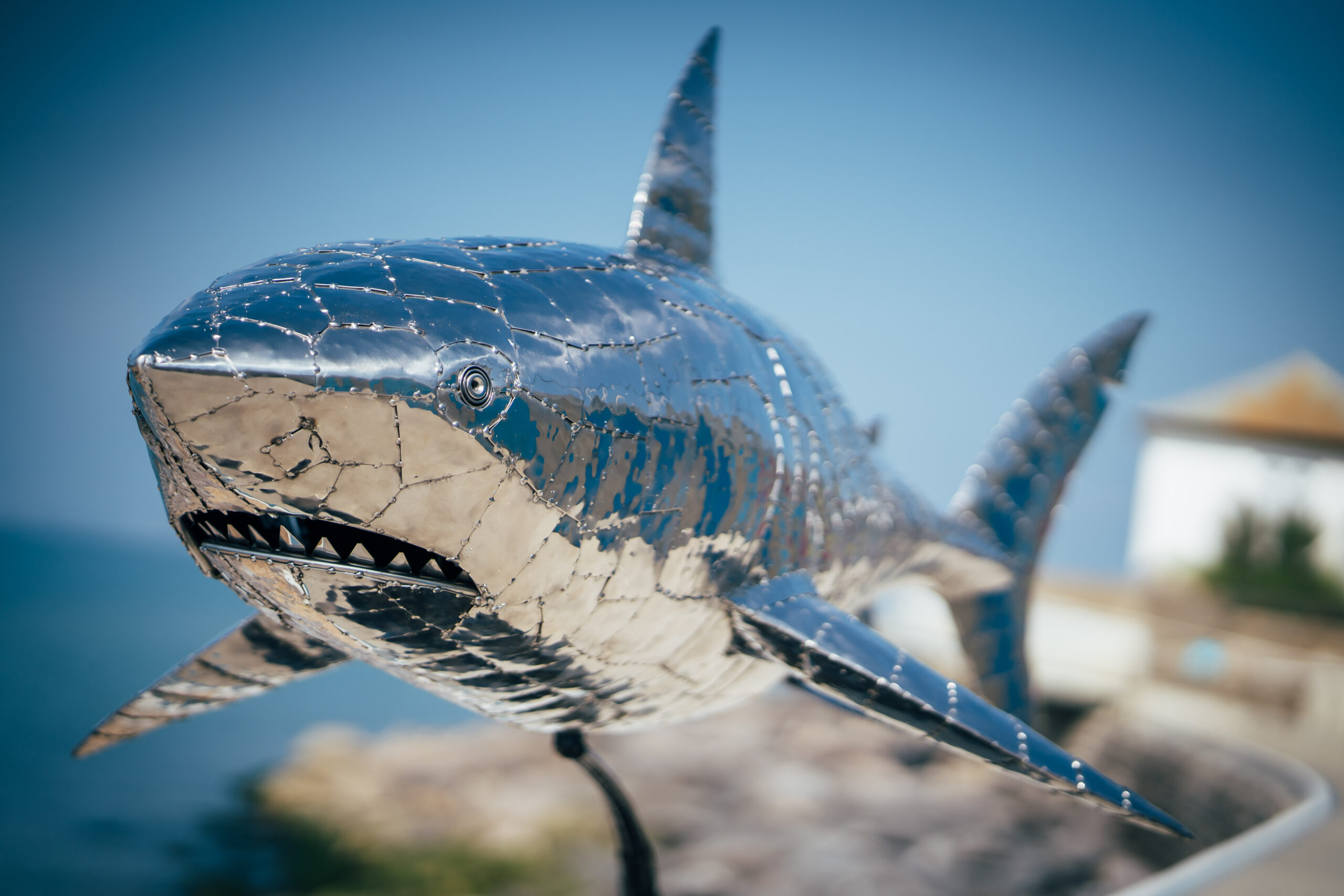 Great White Shark Garden Sculpture Michael Turner Studios