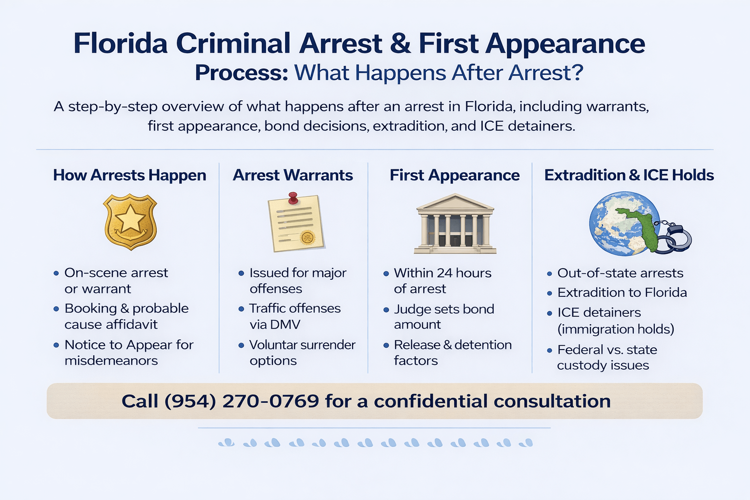 Florida Arrests & First Appearance Process Guide