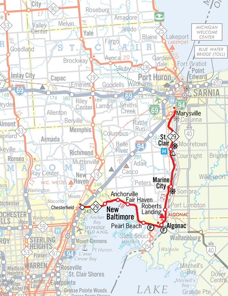 Michigan Highways Route Listings M29 Route Map
