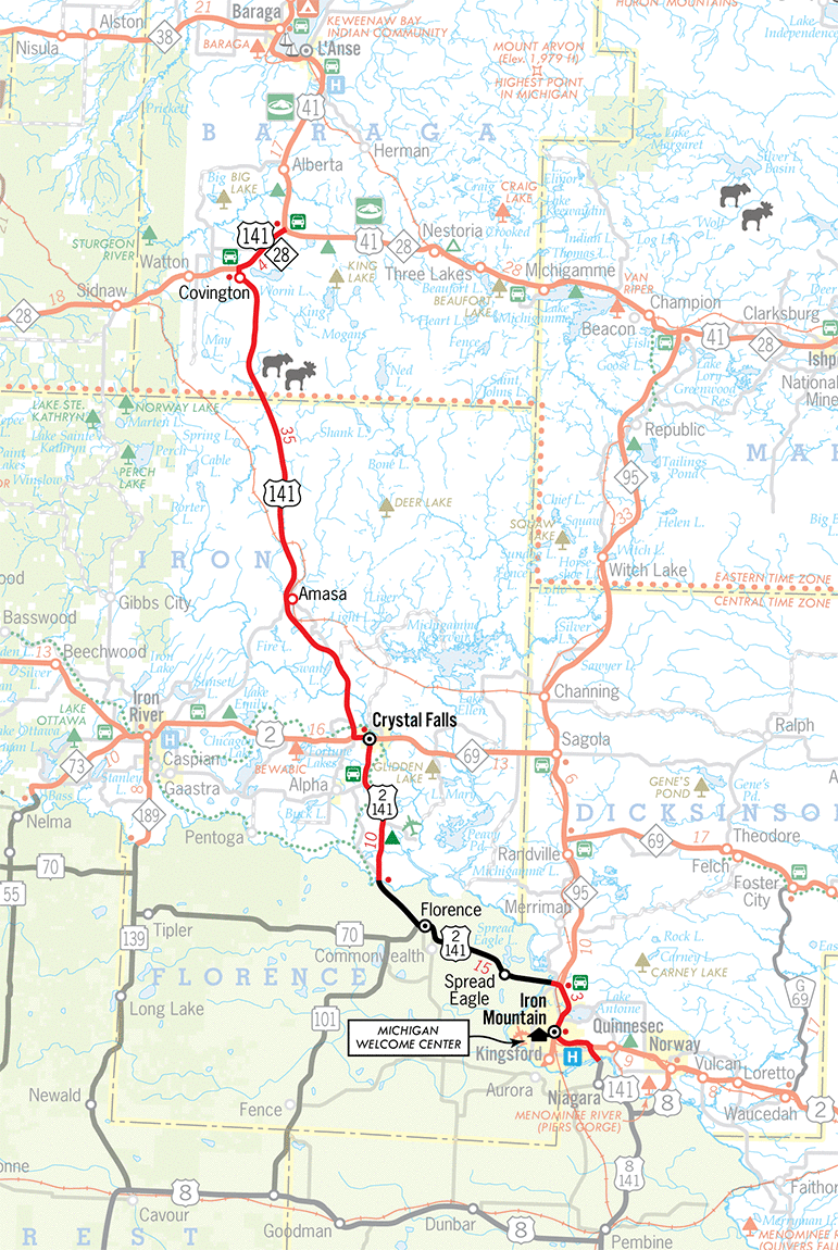 Michigan Highways Route ListingsUS141 Route Map