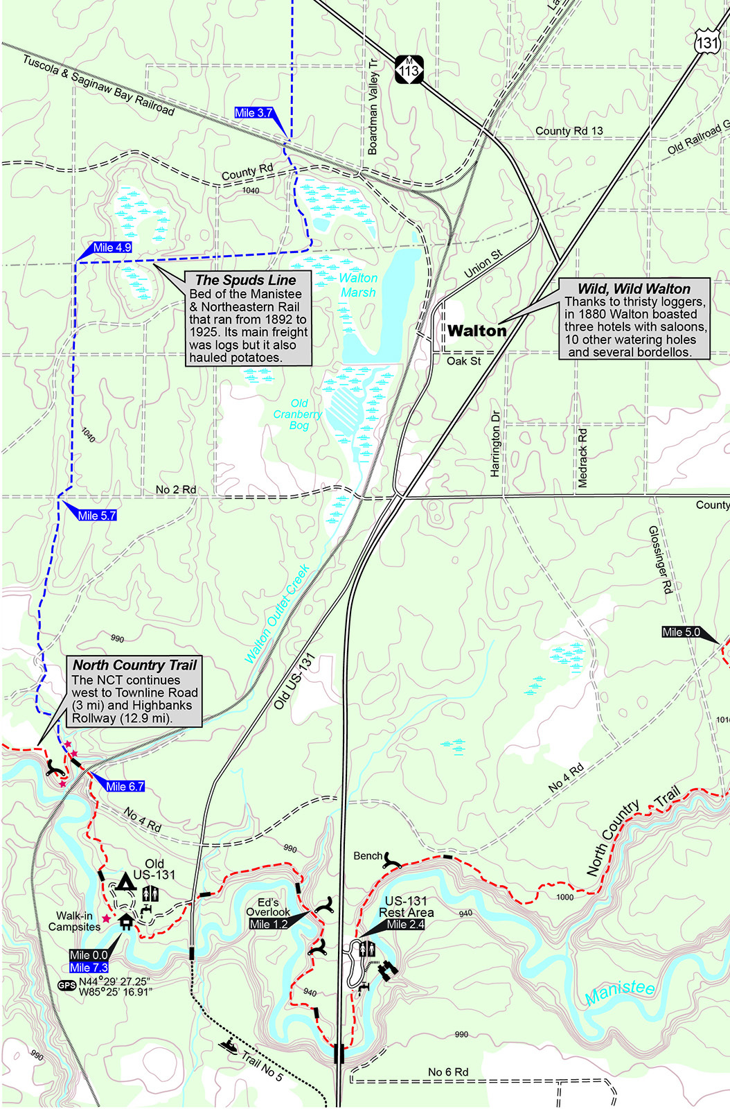 Sample of the new Fife Lake Loop Trail Map Michigan Trail Maps