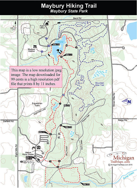 Maybury State Park Hiking Trail