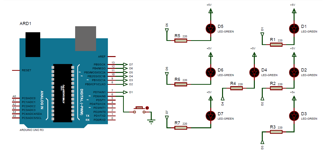 Electronic Dice Using Arduino Micro Digital