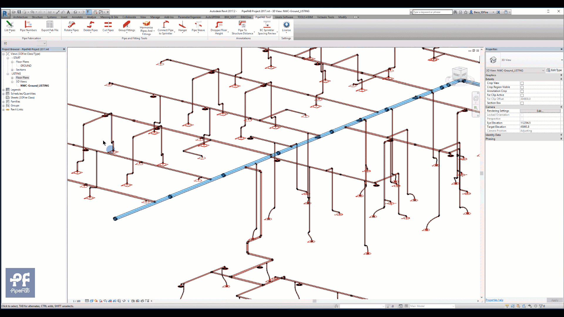 MicroBimFire Tools Pipe Fabrication