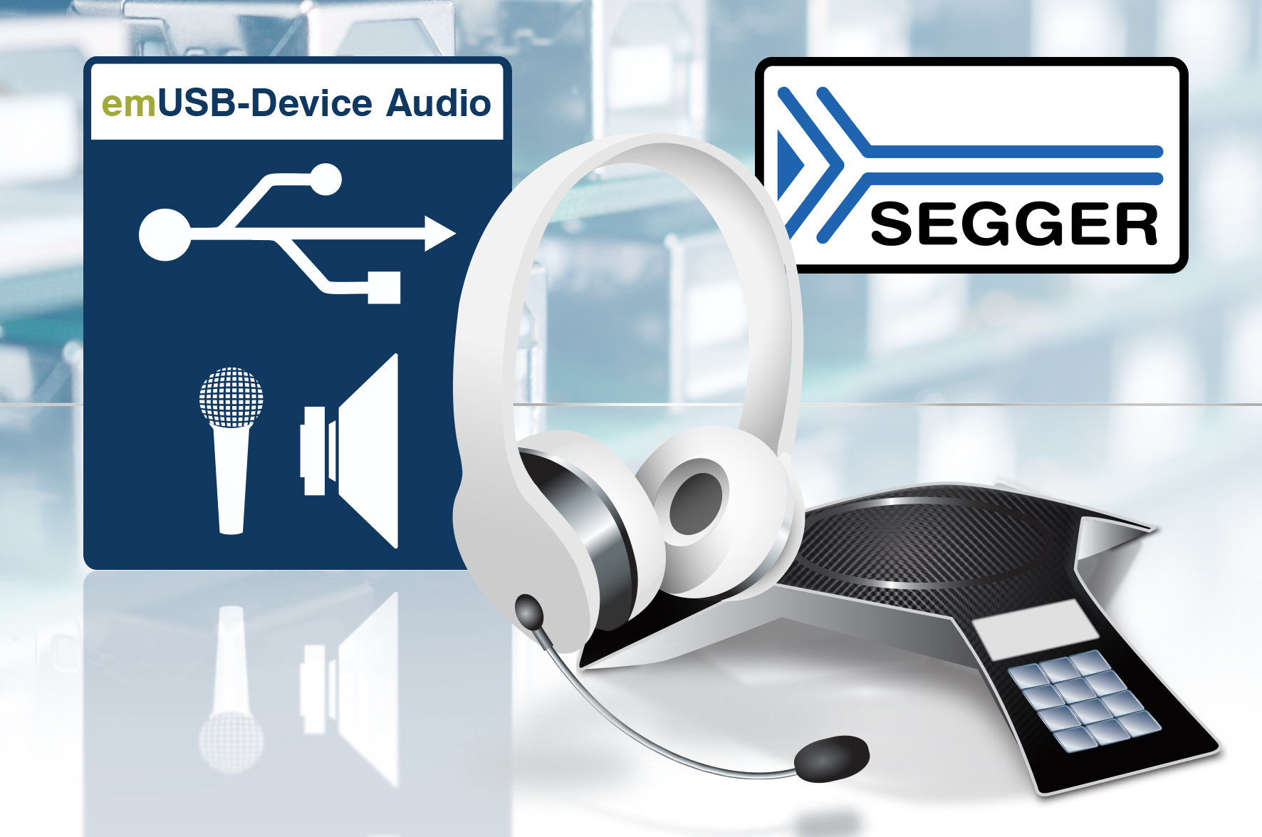 Segger Audio USB device stack works with any micrcontroller