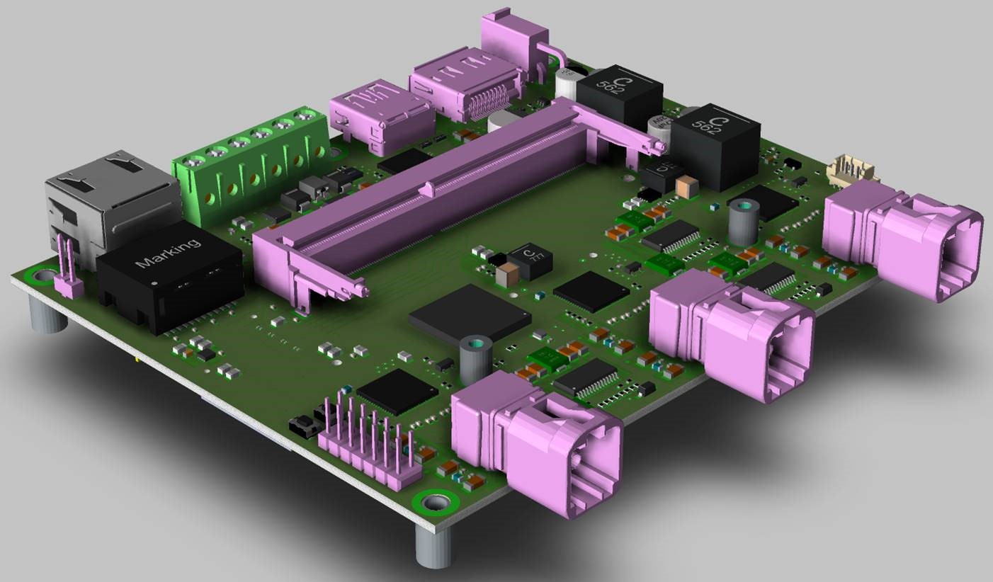PCB for NVIDIA Jetson Xavier NX module provides 12 camera/sensor inputs