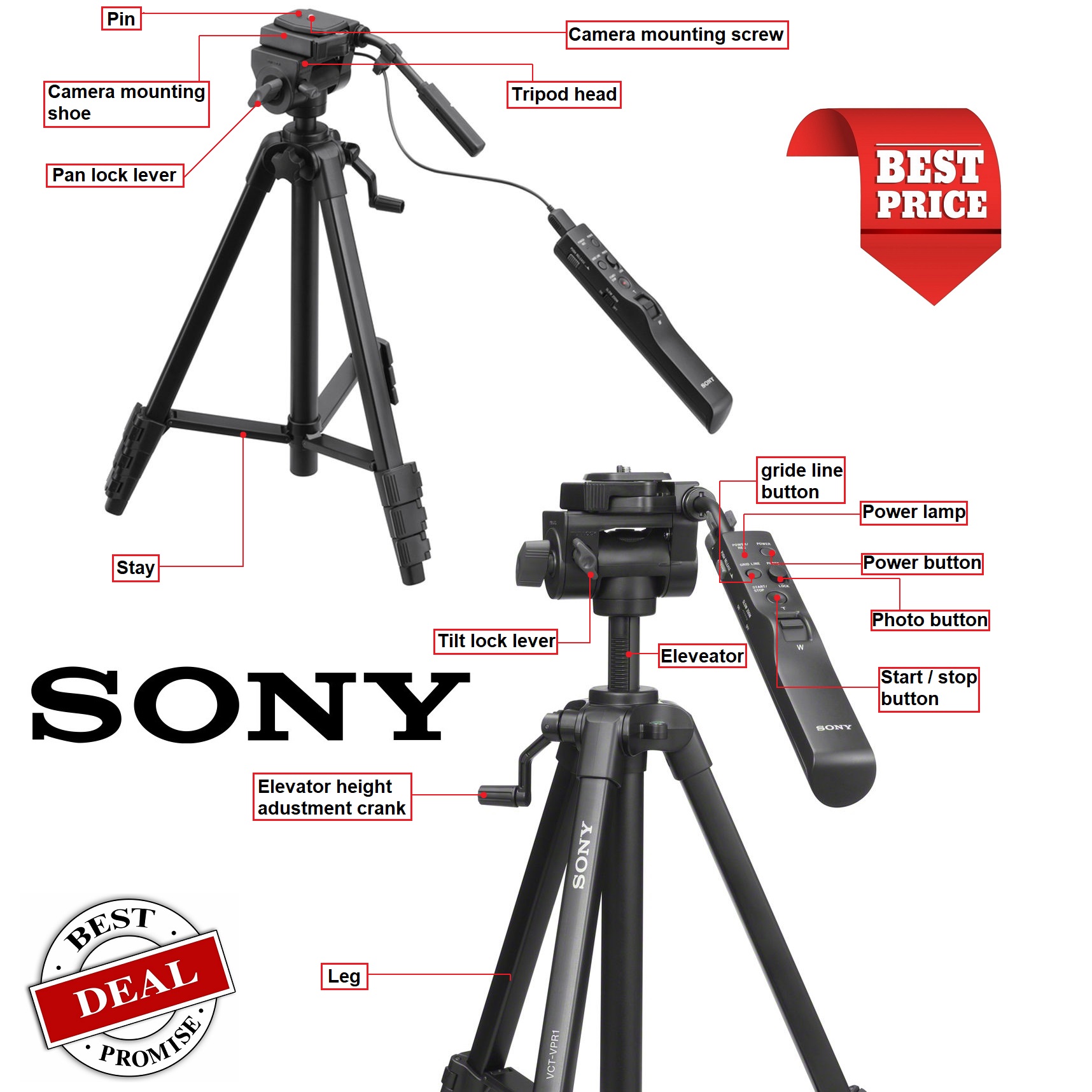 Sony Compact Remote Control Tripod