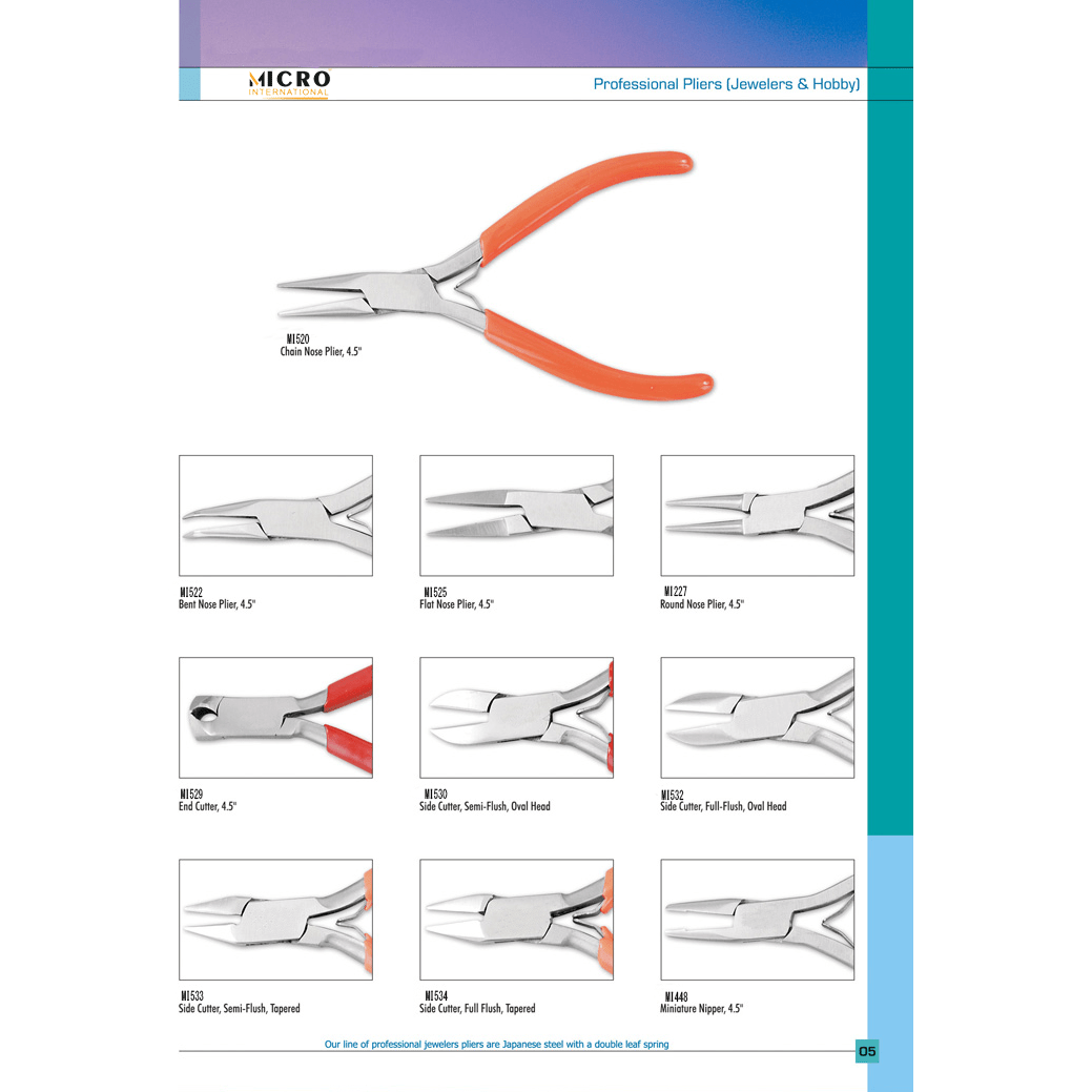 Professional Pliers (Jewelers & Hobby) Micro International