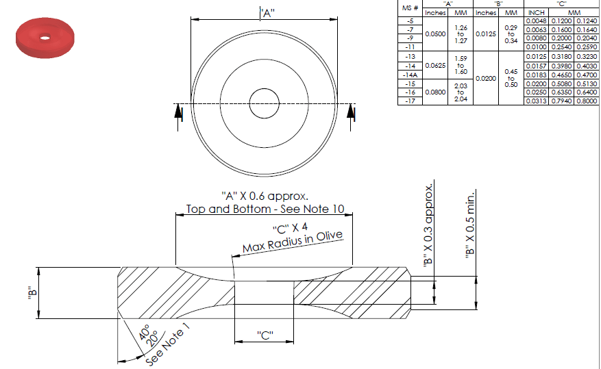 Military Standard Jewel Bearing MS27042 Microlap