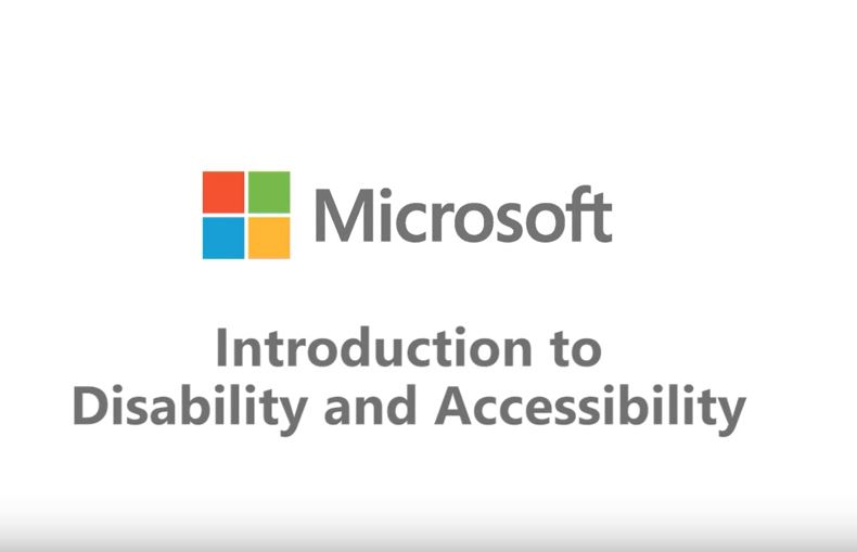 Introduction to Disability and Accessibility from Microsoft Microlink
