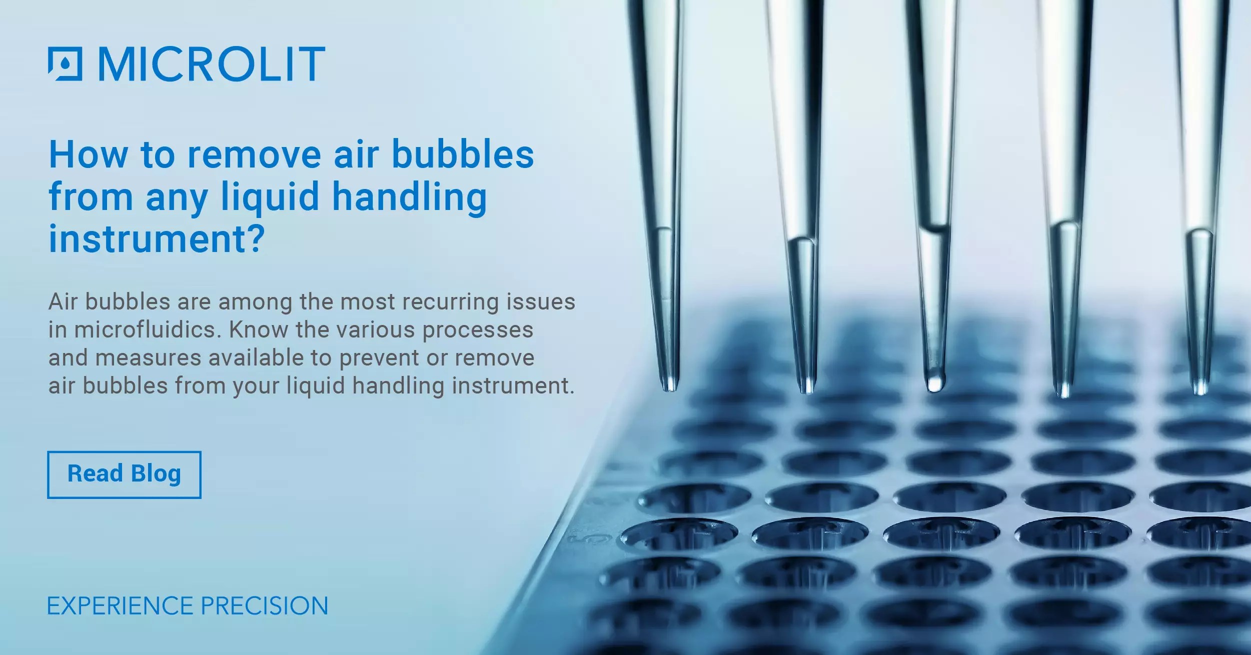 How to remove air bubbles from any liquid handling instrument? Microlit
