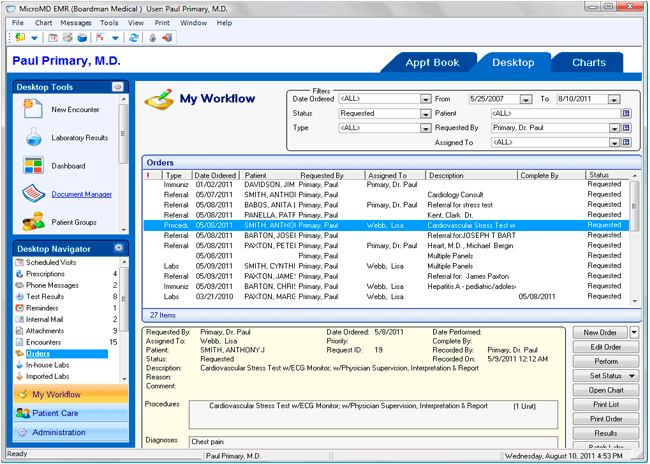 Physician Order Tracking MicroMD