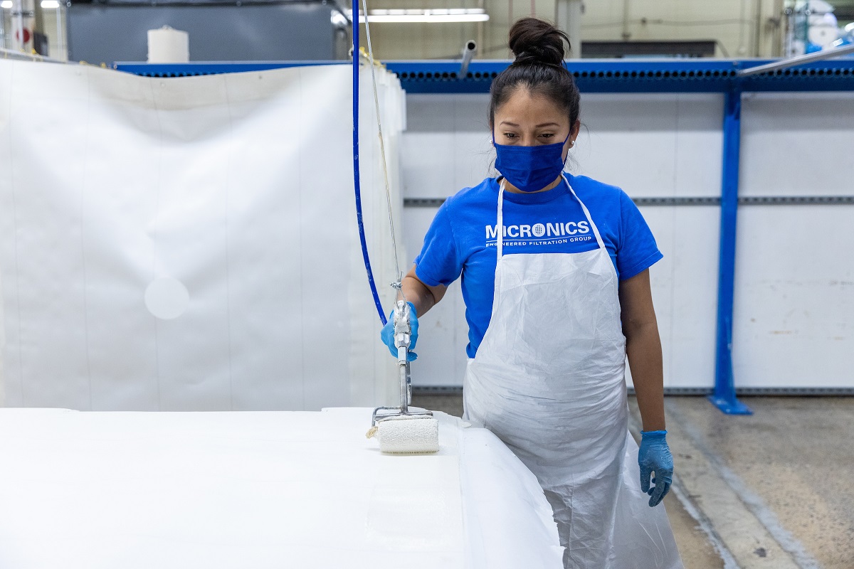 Latex Edge Sealing for Filter Cloth Filtration Micronics Inc