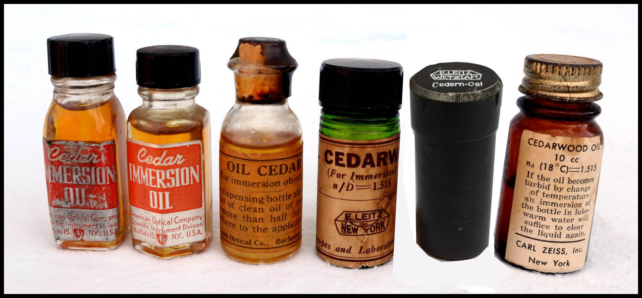Containers for Immersion Oil for the microscope