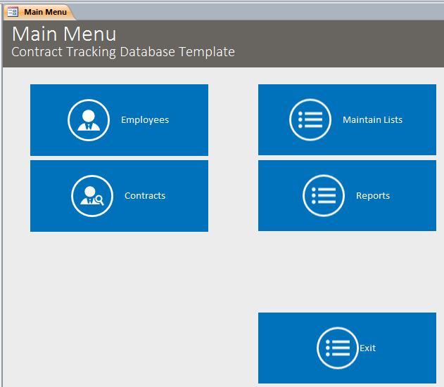 Contract Tracking Database Template Contract Software