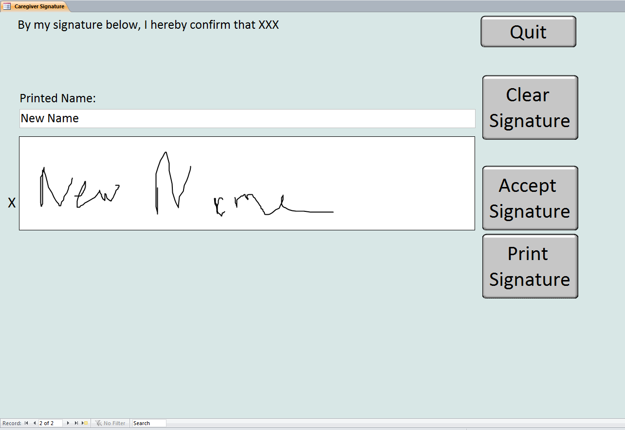 Enhanced Signature Capture Database Signature Capture Software