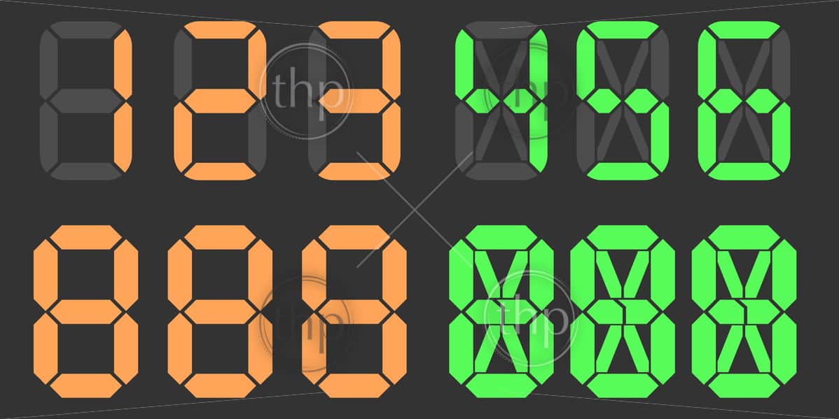 Digital numbers vector with the ability to create any number THPStock