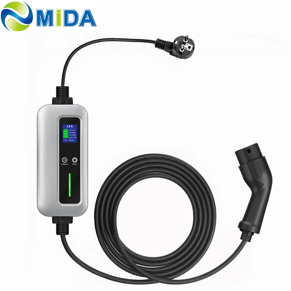 Electric Car Home Use Portable Wallbox 16A EV Charger Shanghai Mida