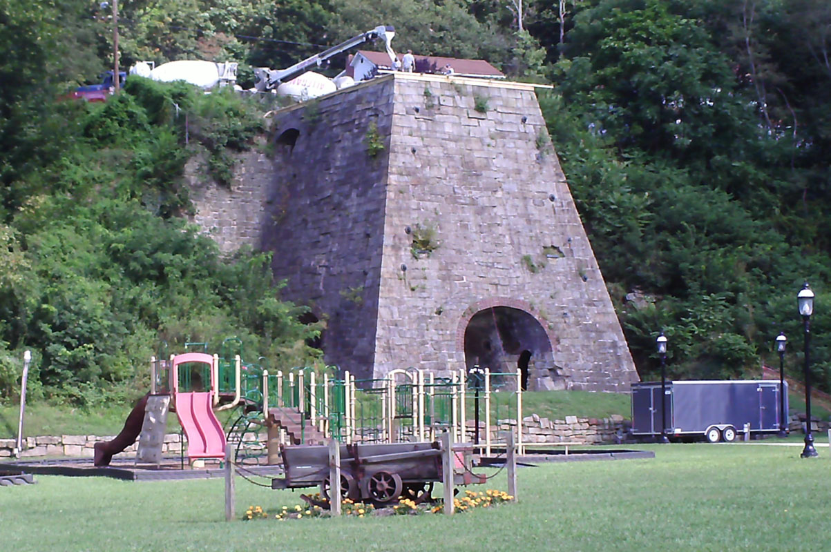 Lonaconing Iron Furnace in Maryland 1840 Historical Site in western