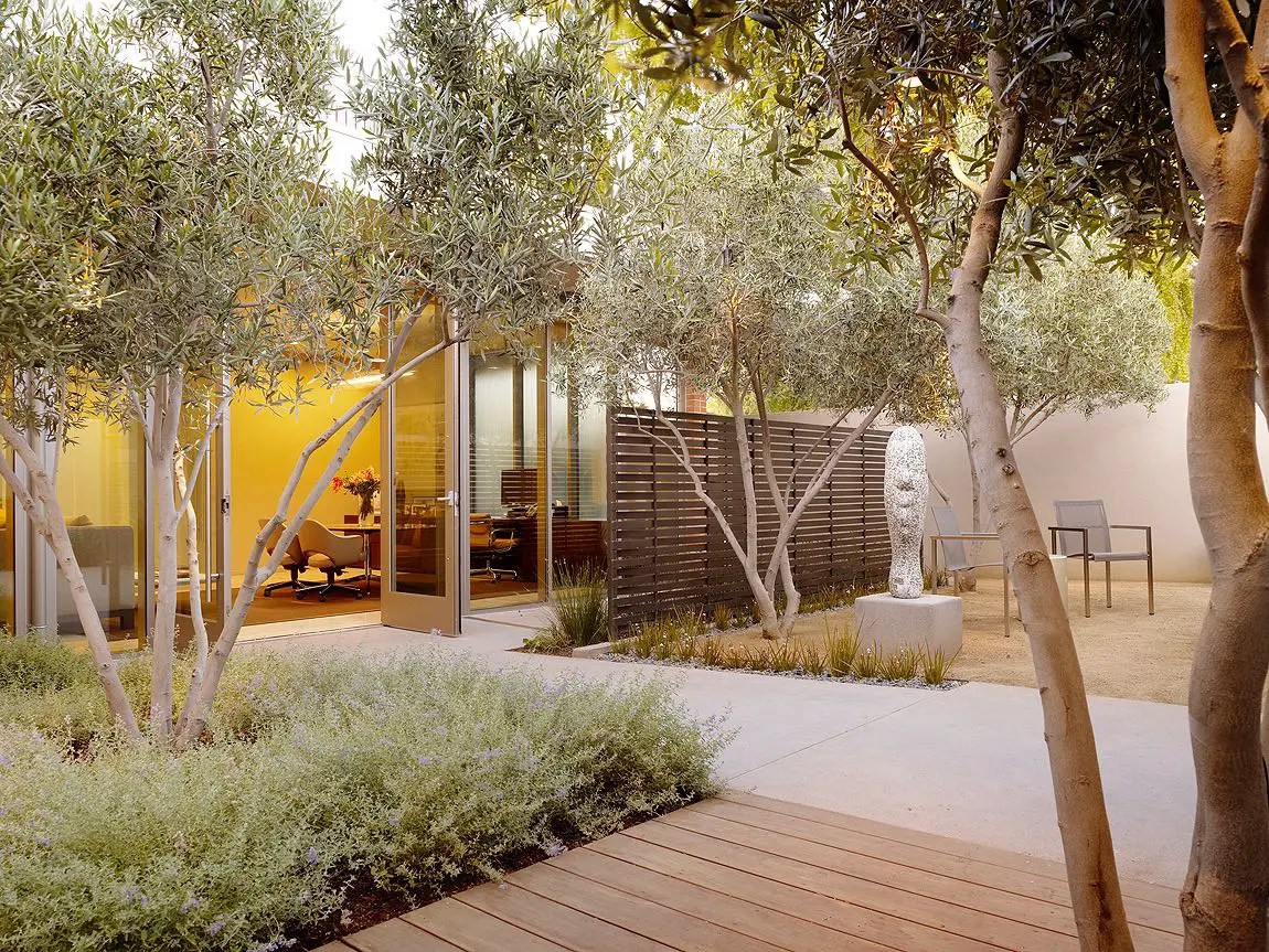 A Modern Courtyard for a Midcentury Office Mid Century Home