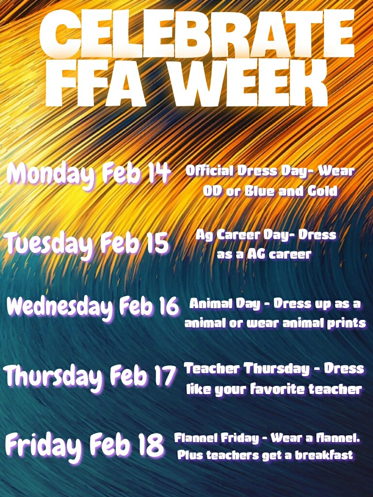 FFA Spirit Week and Staff Appreciation Breakfast Middleburgh Central
