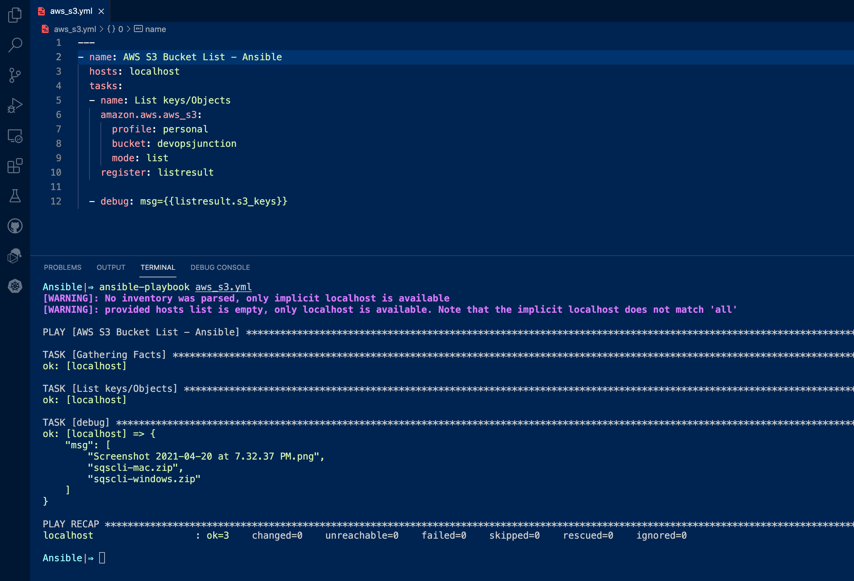 How to use ansible with S3 Ansible aws_s3 examples Devops Junction