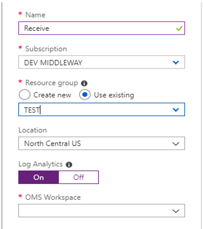 link logic app and log analytics workspace Middleway
