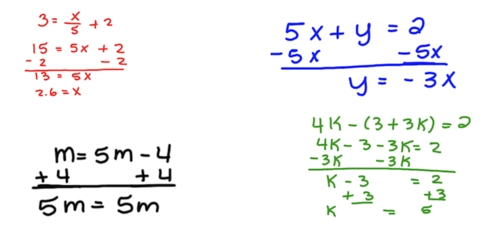 Refreshing My Students' Equation Solving Skills