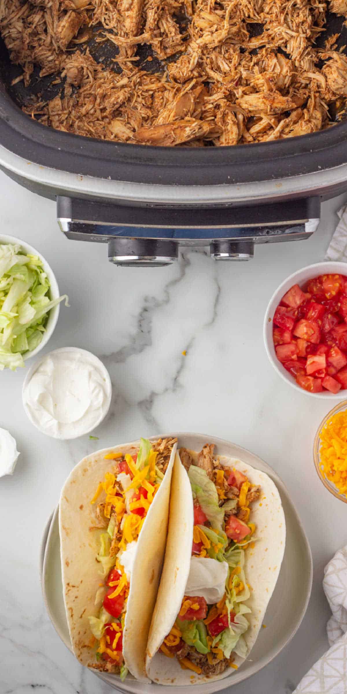 Easy Slow Cooker Chicken Taco Meat Perfect for Taco Night!