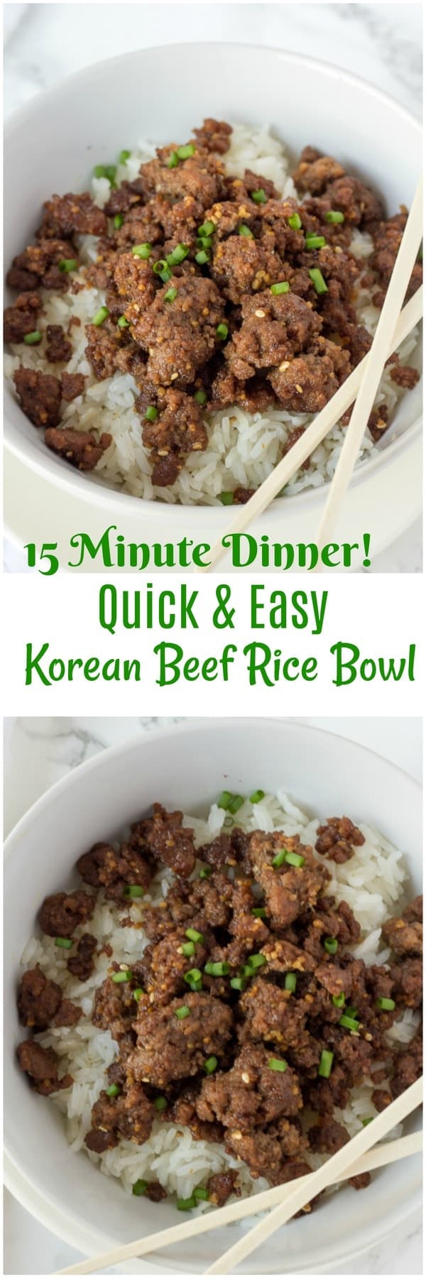 Quick and Easy Dinner Korean Beef Rice Bowl