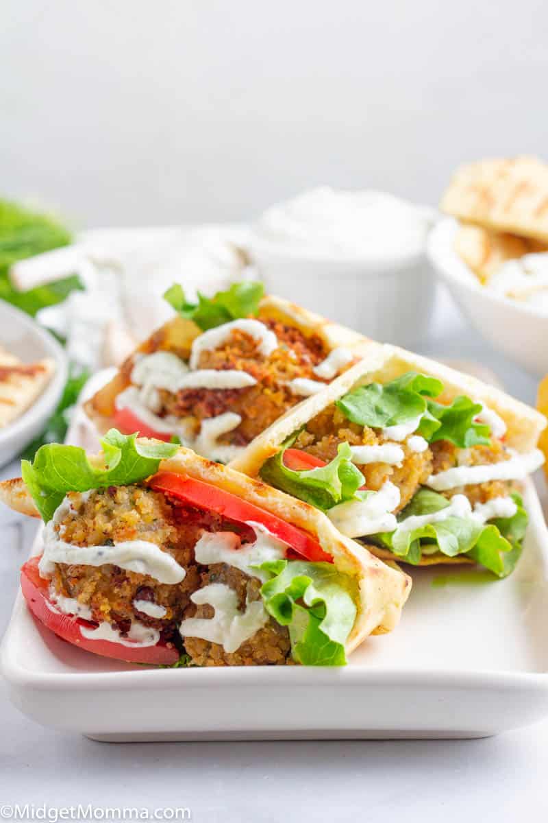 Falafel Wraps with Tzatziki Sauce • MidgetMomma