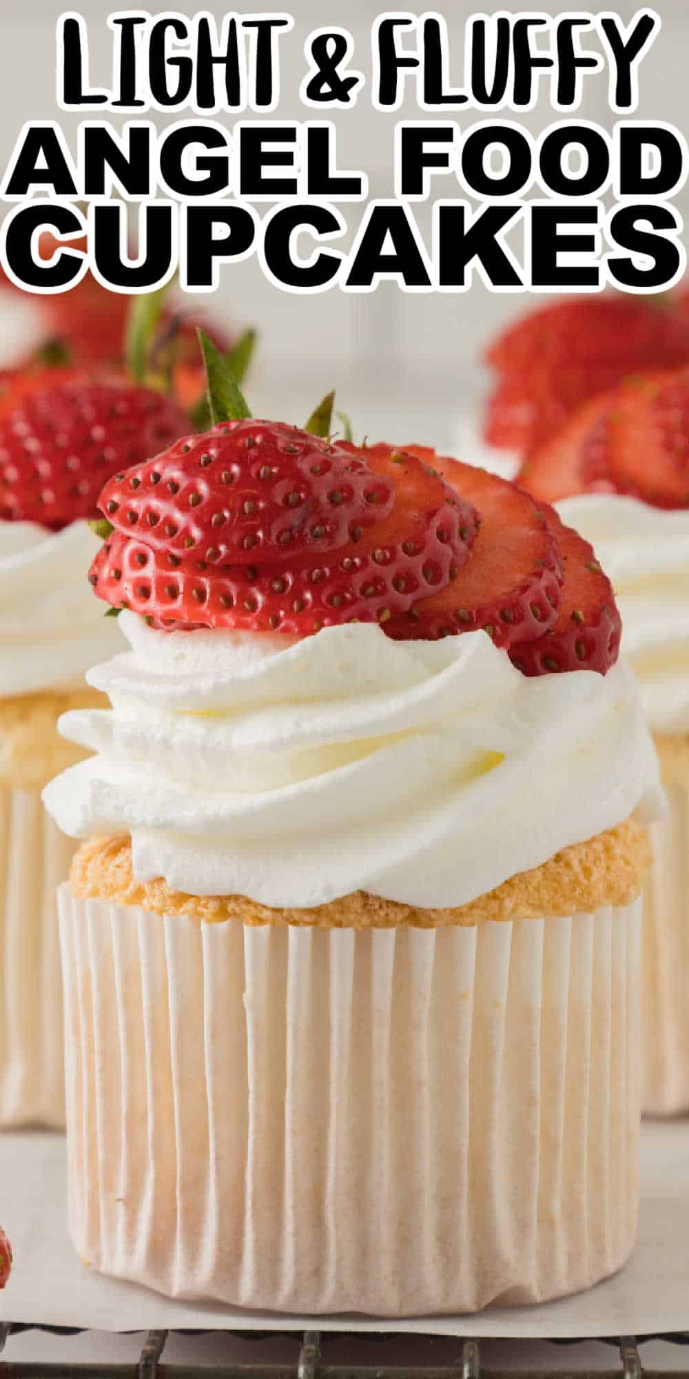 Light and Fluffy Angel Food Cupcakes Recipe • MidgetMomma