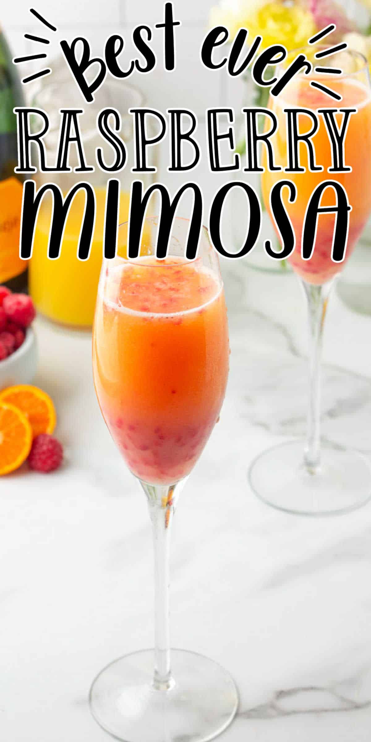 Raspberry Mimosas Recipe (+ Mocktail Recipe) • MidgetMomma