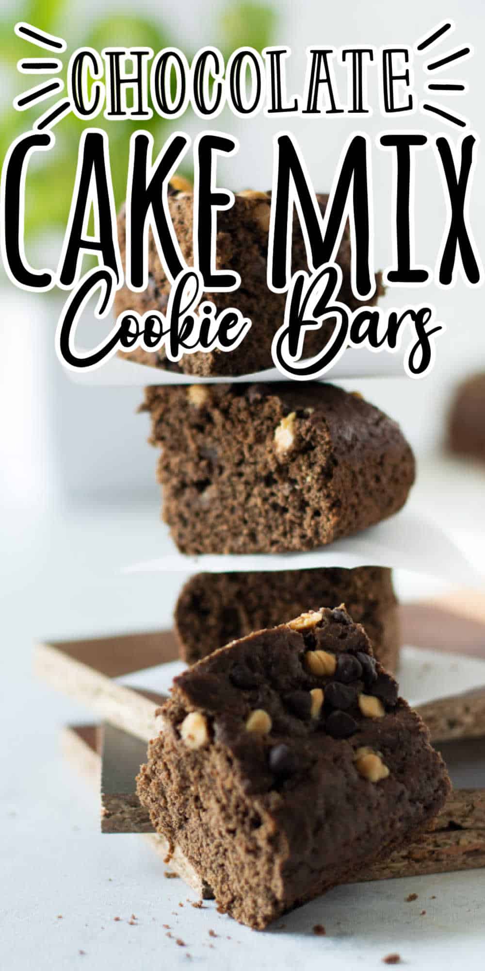 Chocolate Cake Mix Cookie Bars • MidgetMomma